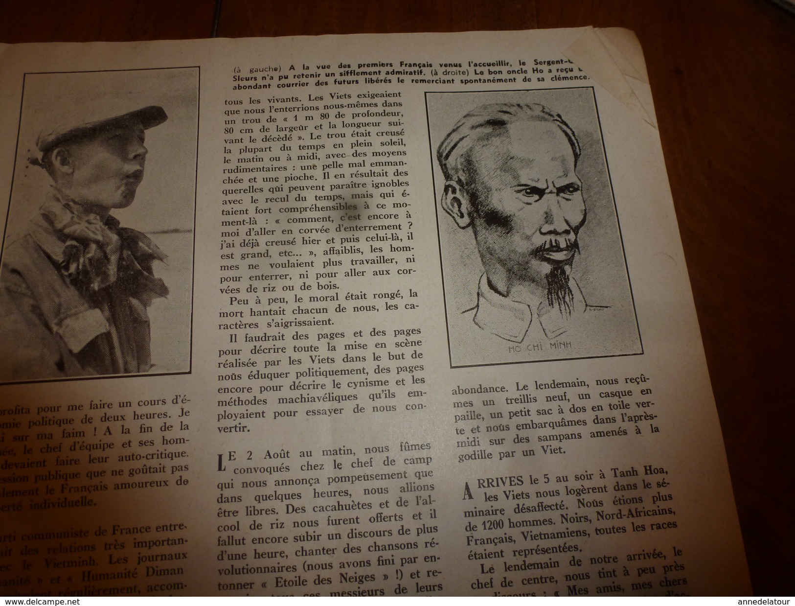 1955 LE COMBATTANT D'INDOCHINE:J'étais prisonnier du Vietminh; Opé. Fellaga de G. de Villiers; Mitterand; Ho Chi Minh