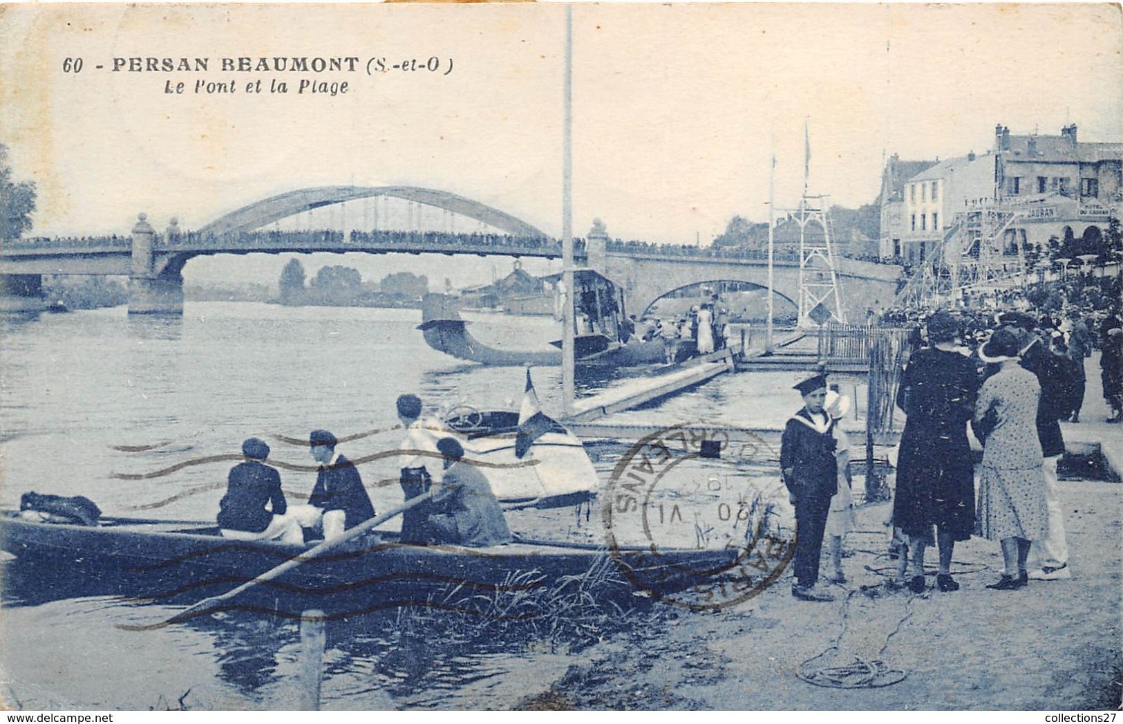 95-PERSAN-BEAUMONT- LE PONT ET LA PLAGE - Persan