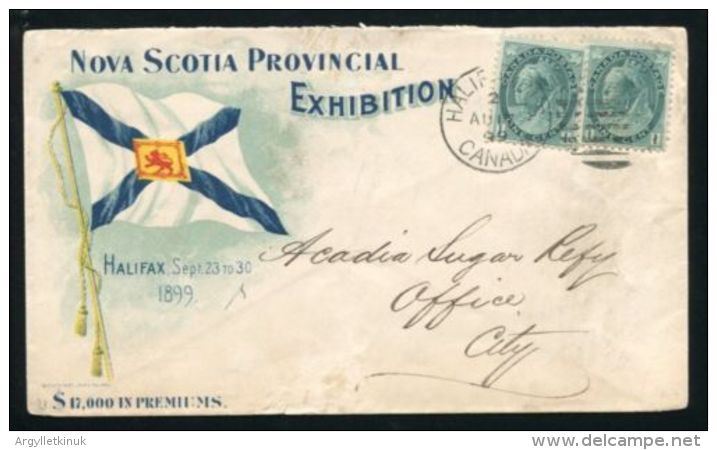 NOVA SCOTIA LION SUGAR 1899 ILLUSTRATED EXHIBITION ENVELOPE - Commemorative Covers