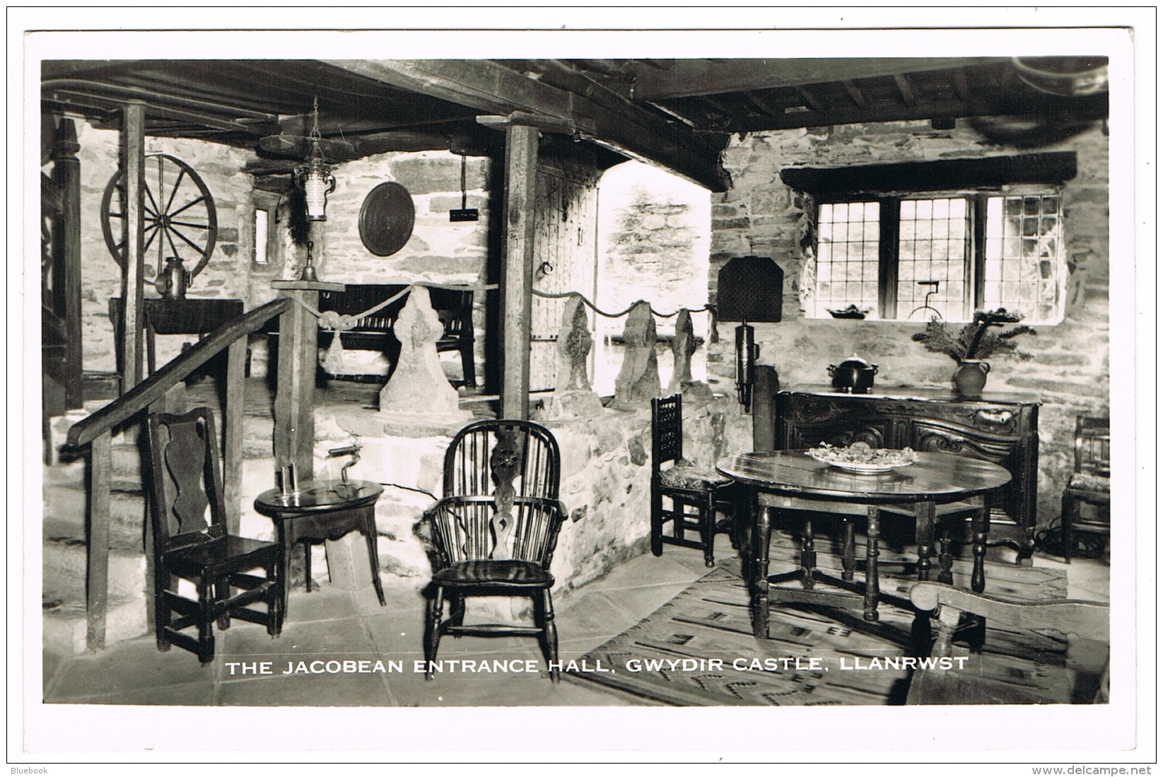 RB 1154 - Real Photo Postcard - Jacobean Hall - Gwydir Castle Llanrwst Caernarvonshire Wales - Caernarvonshire