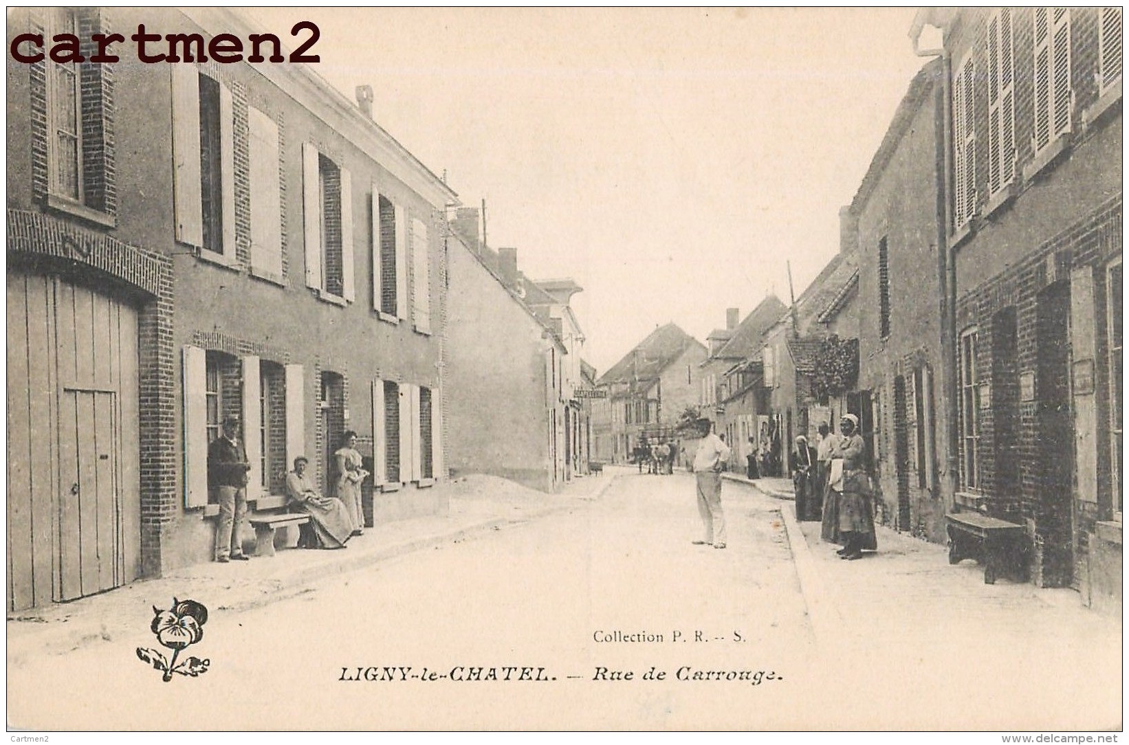 LIGNY-LE-CHATEL RUE DE CARROUGE ANIMEE 89 YONNE - Ligny Le Chatel