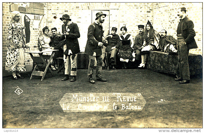 AF 284 / CARTES PHOTO ALLEMAGNE  -MUNSTER -  MUNSTER III REVUE  LE CANARD ET LE BATEAU - Munster