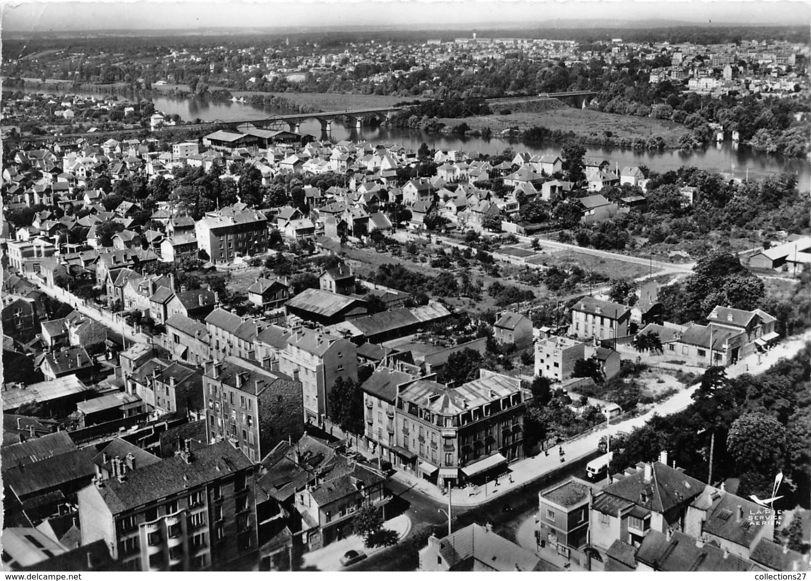 78-SARTROUVILLE- RUE JEAN JAURES, AVENUE MAURICE BERTEAUX , VUE DU CIEL - Sartrouville