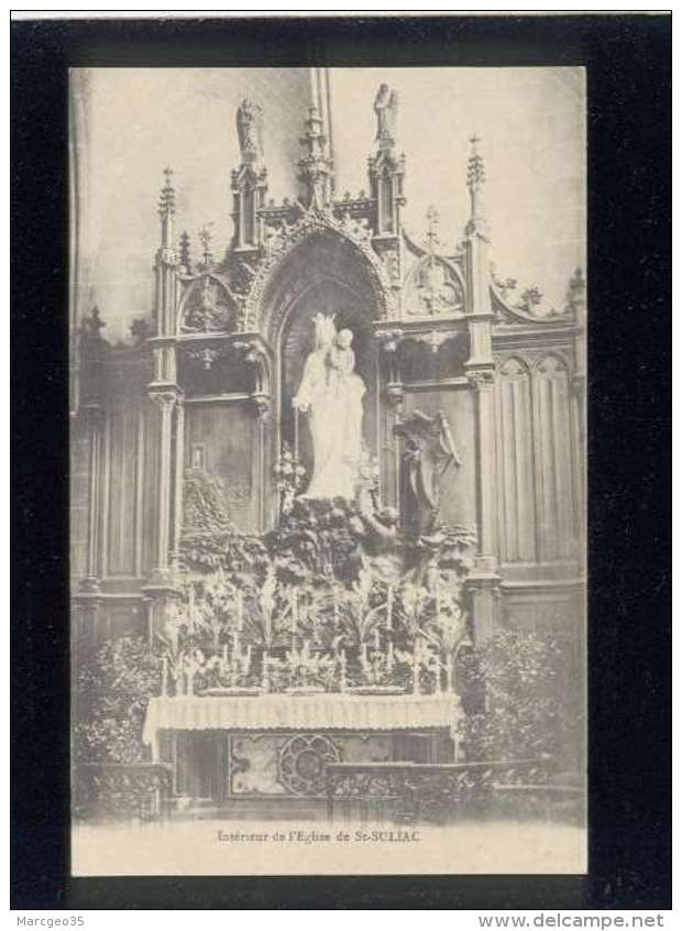 35 Intérieur De L'église De St Suliac Pas D'éditeur Statue De La Vierge à L'enfant - Saint-Suliac