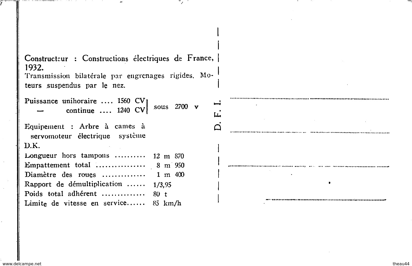 - E 96  - Les Locomotives Electriques - Automotrice Type B'o B'o , Des Chemins De Fer Marocains Ligne Tanger-Fez - Materiale