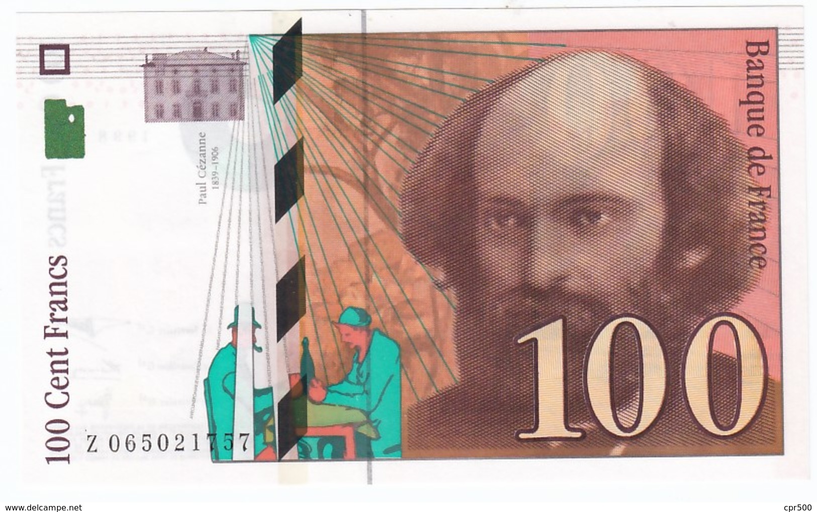 100 Francs Cézanne 1998, Fayette 74.02 P158,N° Z063021757, Etat : NEUF - 100 F 1997-1998 ''Cézanne''