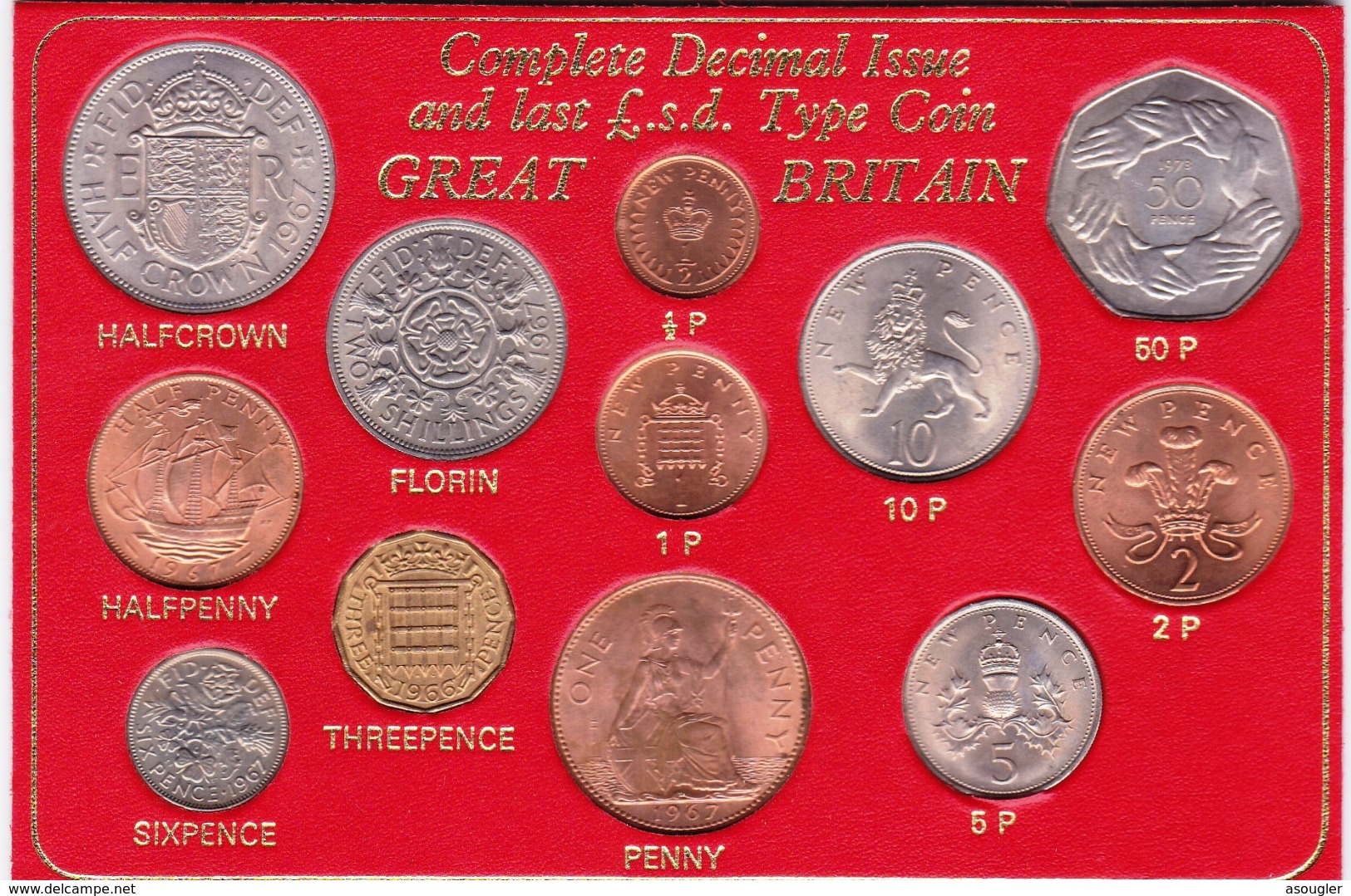 GREAT BRITAIN SET COINS UNC (free Shipping Via Registered Air Mail) - Sammlungen