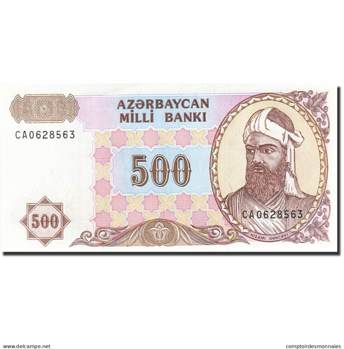 Billet, Azerbaïdjan, 500 Manat, 1994-1995, Undated (1993), KM:19b, NEUF - Azerbeidzjan