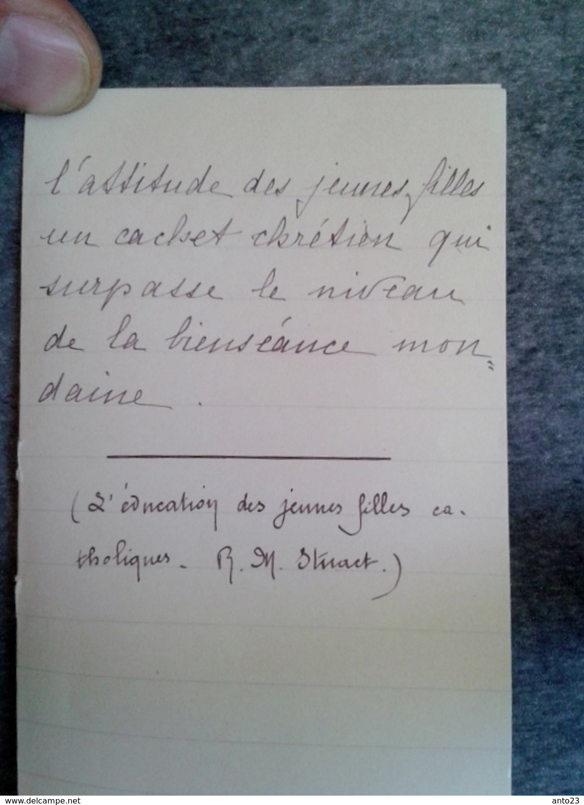 extraits de philosophie  25 novembre 1915 éducation des jeunes filles catholique r.m stuart