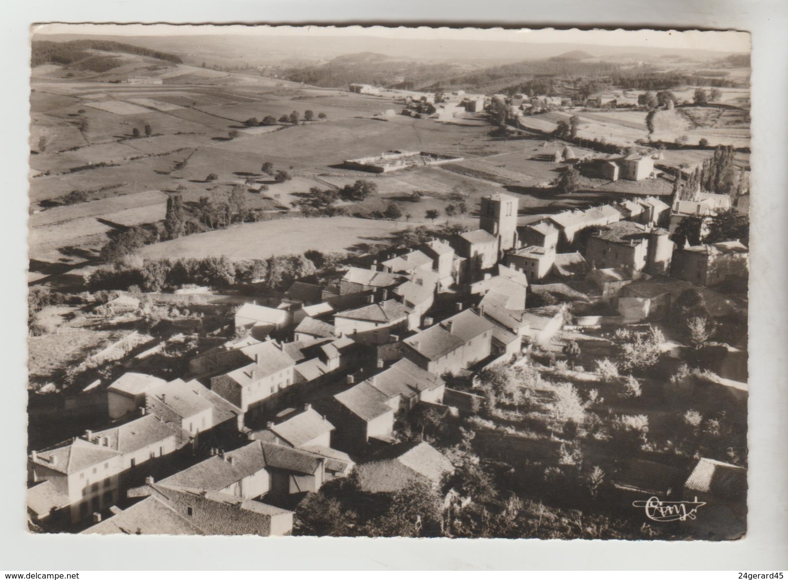 CPSM SAINT JEAN SOLEYMIEUX (Loire) - Vue Générale Aérienne - Saint Jean Soleymieux