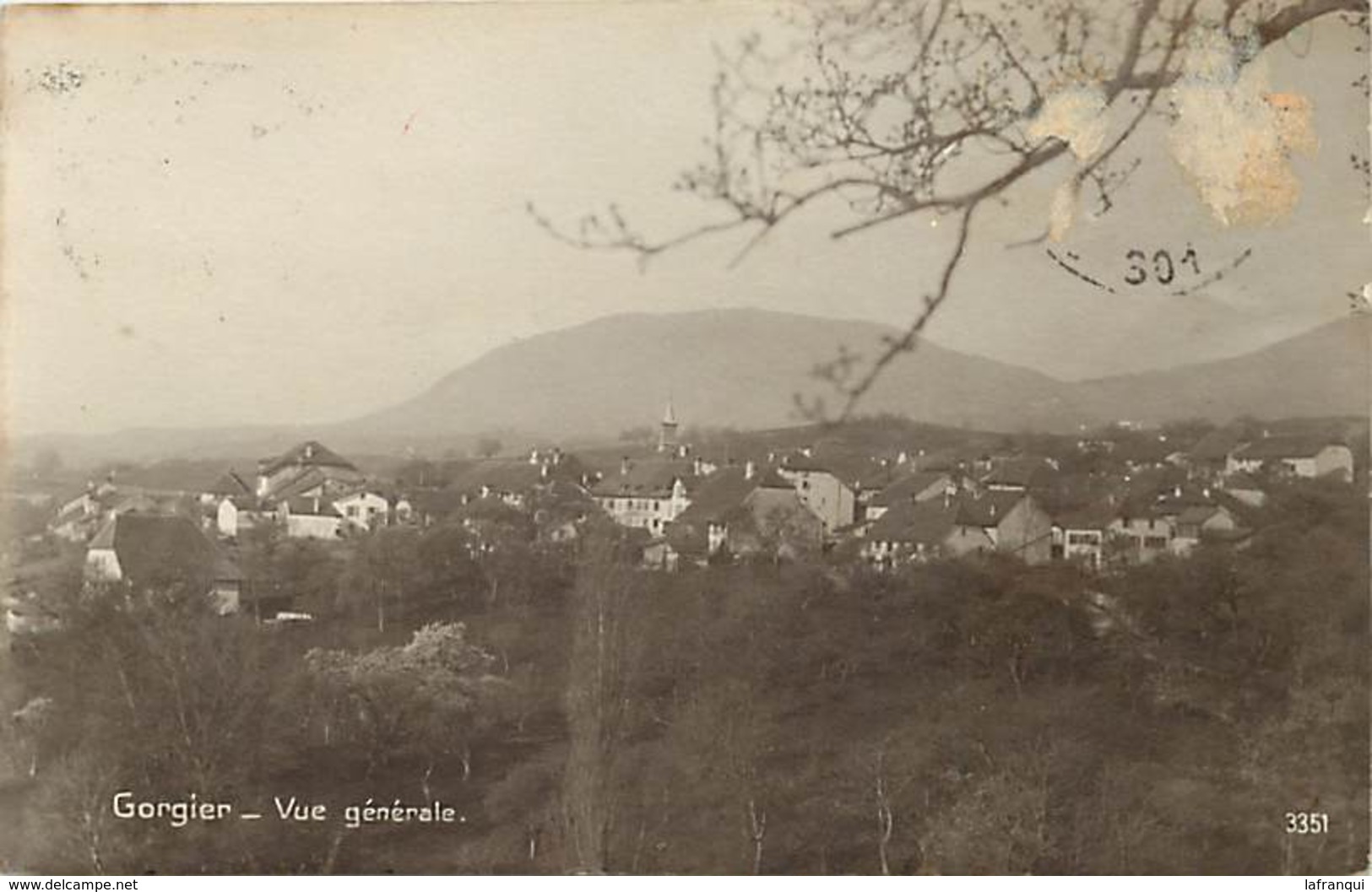 Suisse -ref C986- Gorgier -vue Generale -/ Timbre Détaché Du Cliché  -carte Bon Etat - Gorgier