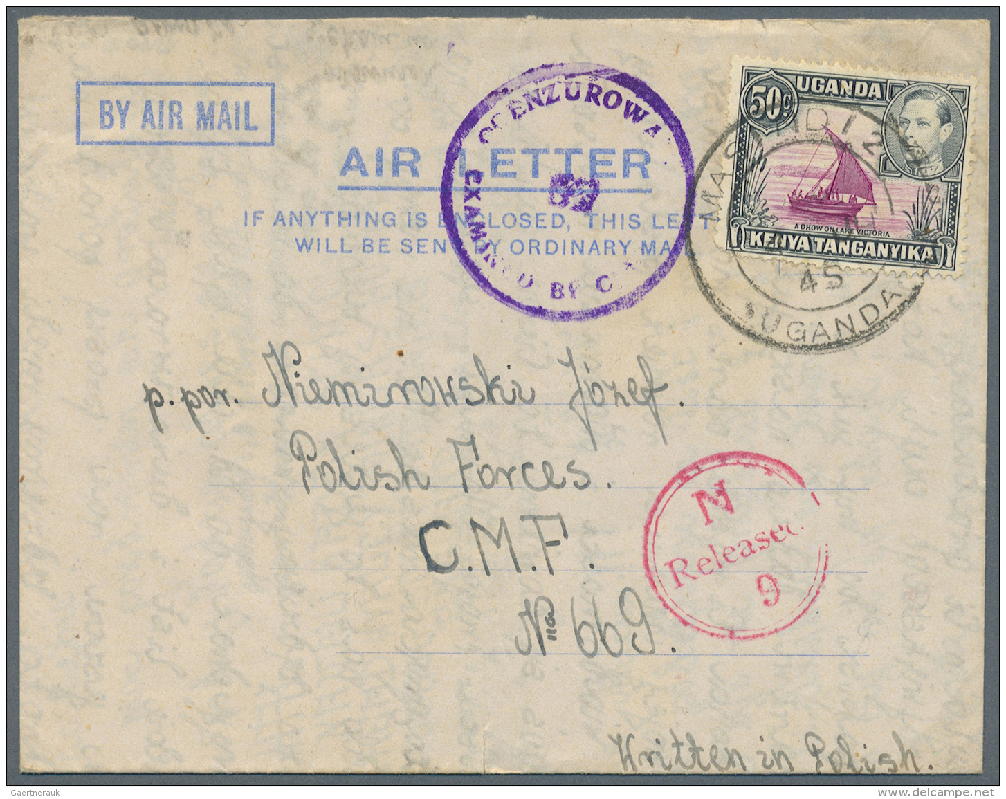 Uganda: 1945/1981 (ca.), Accumulation With About 39 Mostly Commercially Used Formular AEROGRAMMES With A Nice Variety Of - Uganda (1962-...)