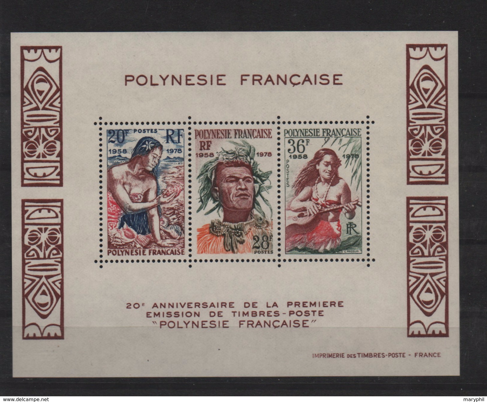 POLYNESIE  BF N° 4 ** - POLYNESIENS Cote 20€ - Blocks & Sheetlets