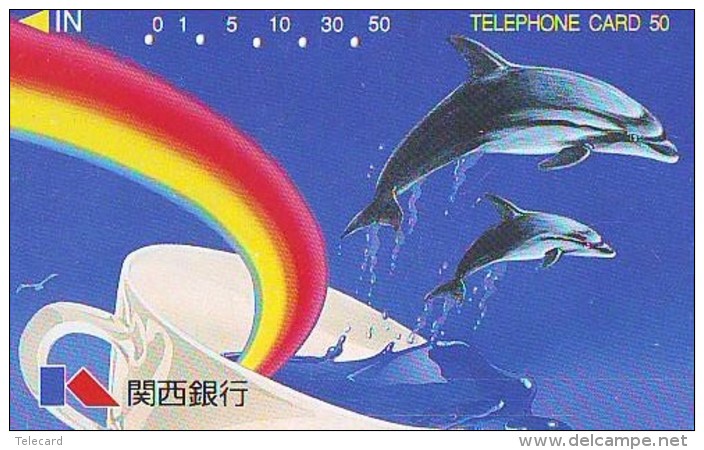 Télécarte Japon * DAUPHIN * DOLPHIN (850) Japan () Phonecard * DELPHIN * GOLFINO * DOLFIJN * - Delfini