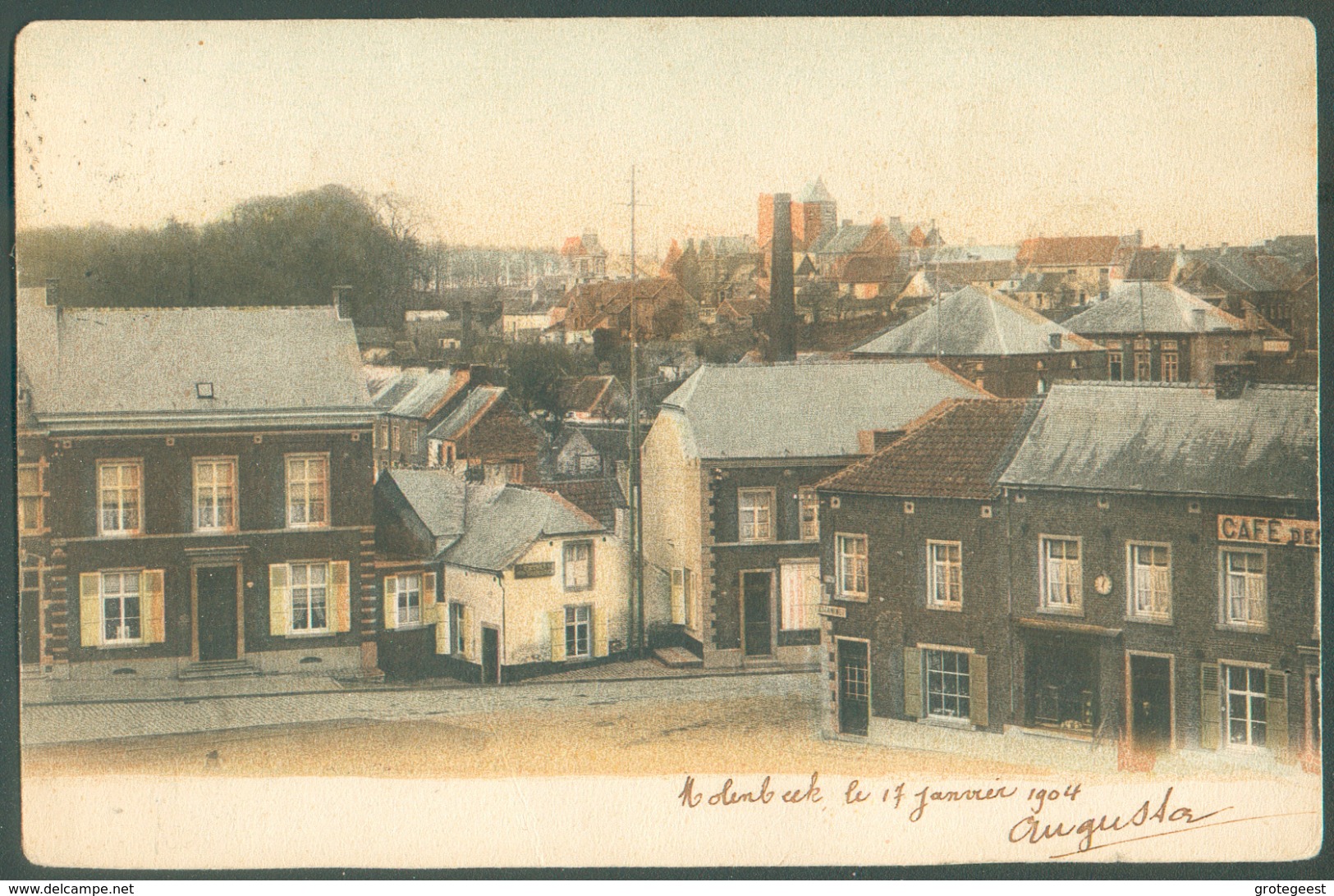 TB Carte Couleur De MOLENBEEK 17 Janvier 1904 Vers Koekelbergh - 11801 - Molenbeek-St-Jean - St-Jans-Molenbeek