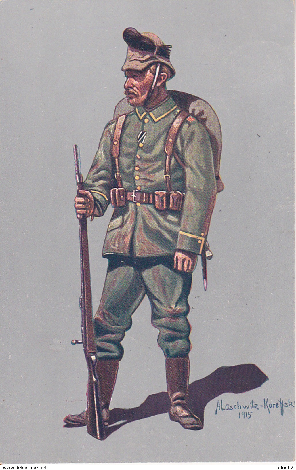 AK Unteroffizier Des (K. Sächs.) Schützen-(Füs.-) Regt. Prinz Georg Nr. 108 (Dresden) - Wohlfahrtskarte- 1914-15 (28958) - Uniforms