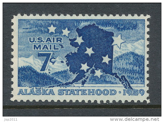 USA 1959 Air Mail Scott # C53. Alaska Statehood Issue. MNH (**) - 2b. 1941-1960 Neufs