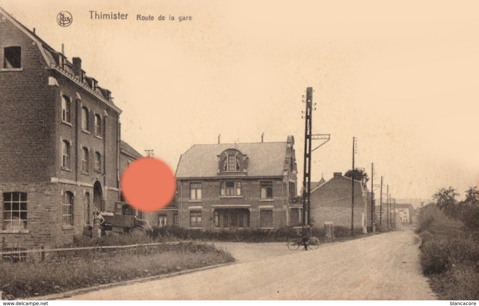 THIMISTER CLERMONT  Rte De La Gare Vers 1920 à Gauche Meunerie Pirenne Desonay - Thimister-Clermont