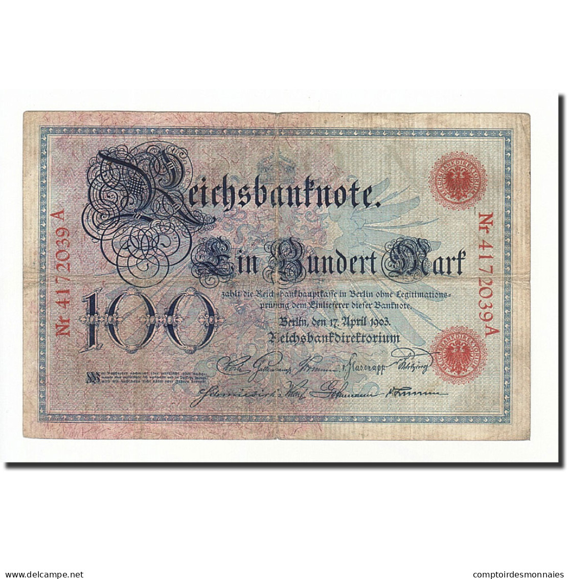 Billet, Allemagne, 100 Mark, 1903, 1903-04-17, KM:22, B - 100 Mark