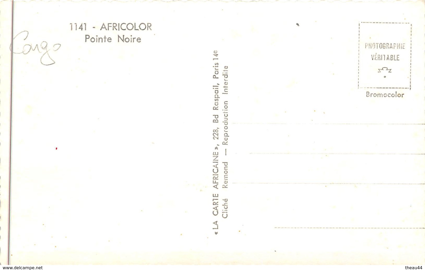 ¤¤  -  1141  -  CONGO   -  POINTE NOIRE   -  ¤¤ - Pointe-Noire