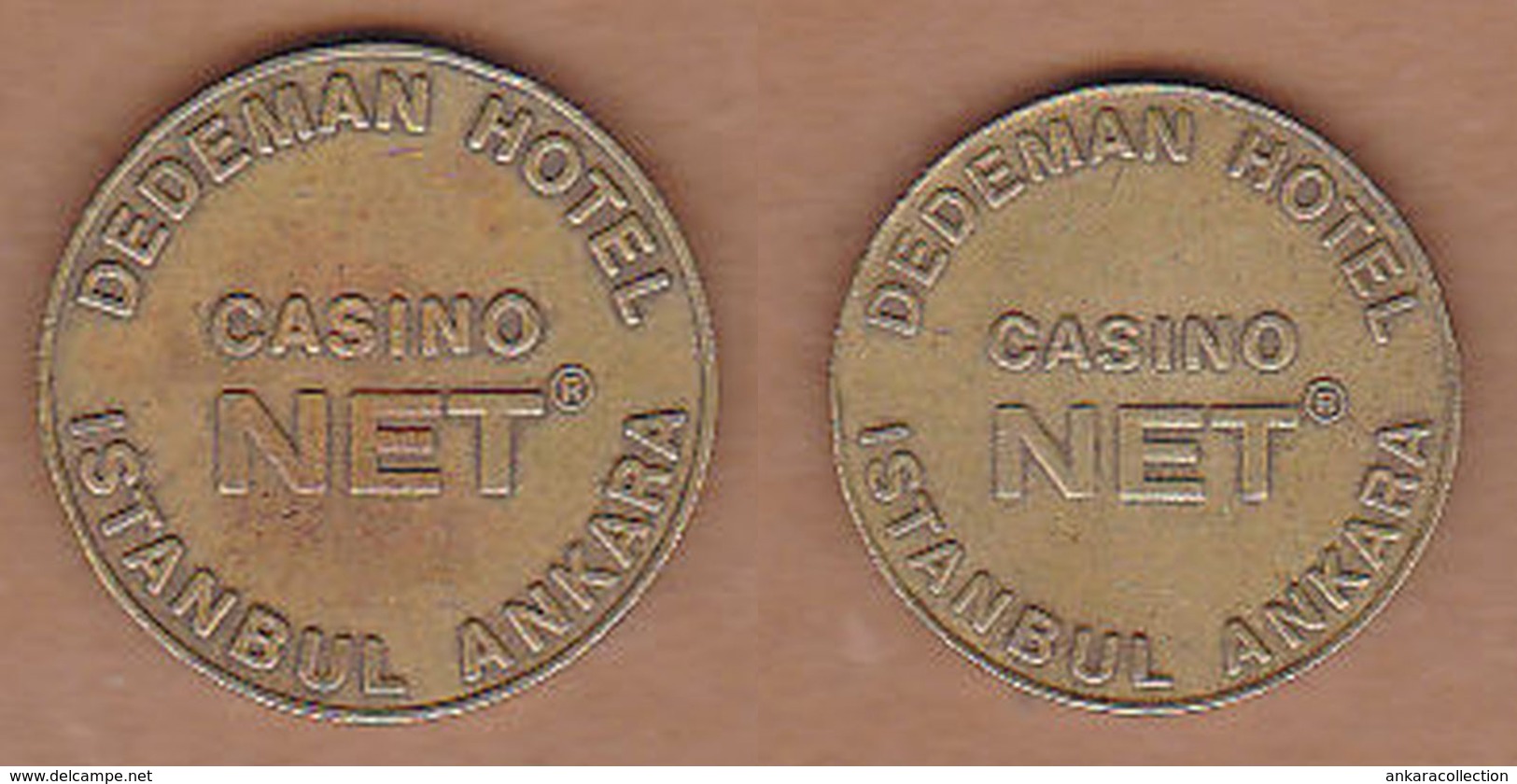 AC - DEDEMAN HOTEL CASINO NET GAME - AMUSEMENT TOKEN - JETON FROM TURKEY - Souvenirmunten (elongated Coins)