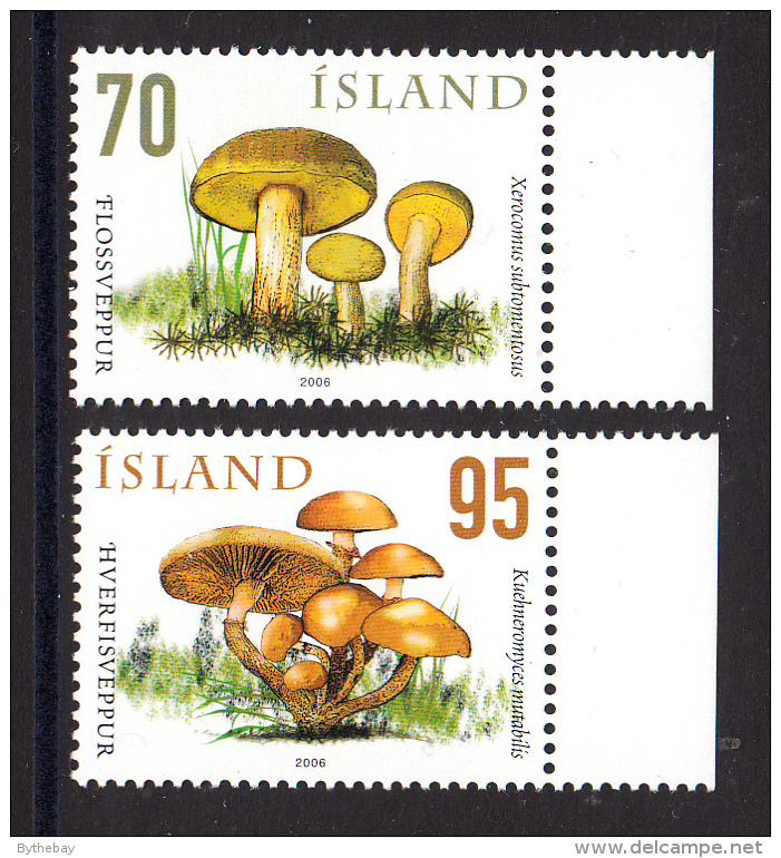 Iceland MNH 2006 Scott #1087-#1088 Set Of 2 Mushrooms - Unused Stamps