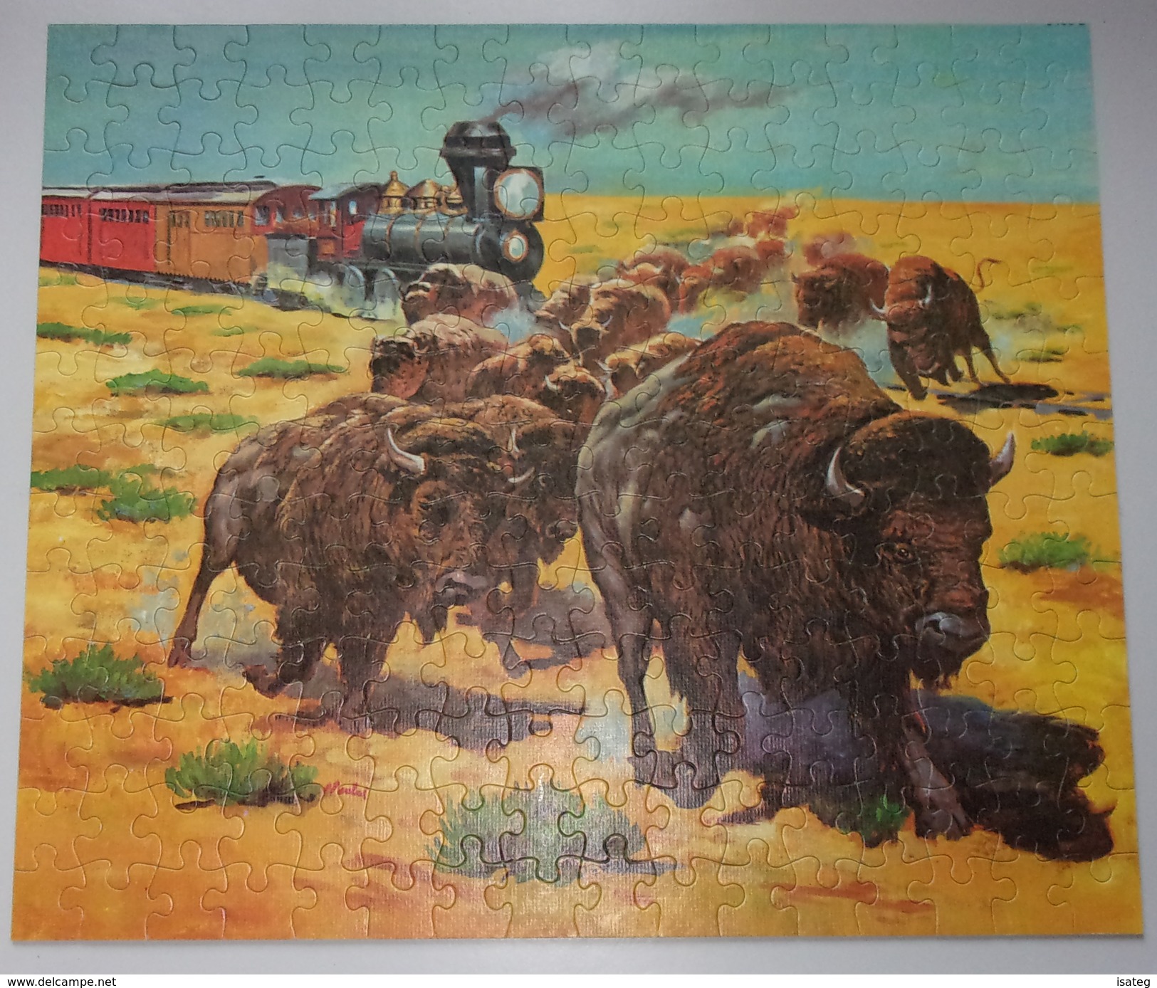 Puzzle Vintage - 1973 - Serie Western "Les Bisons" - 200 Pieces - Mb - Puzzles