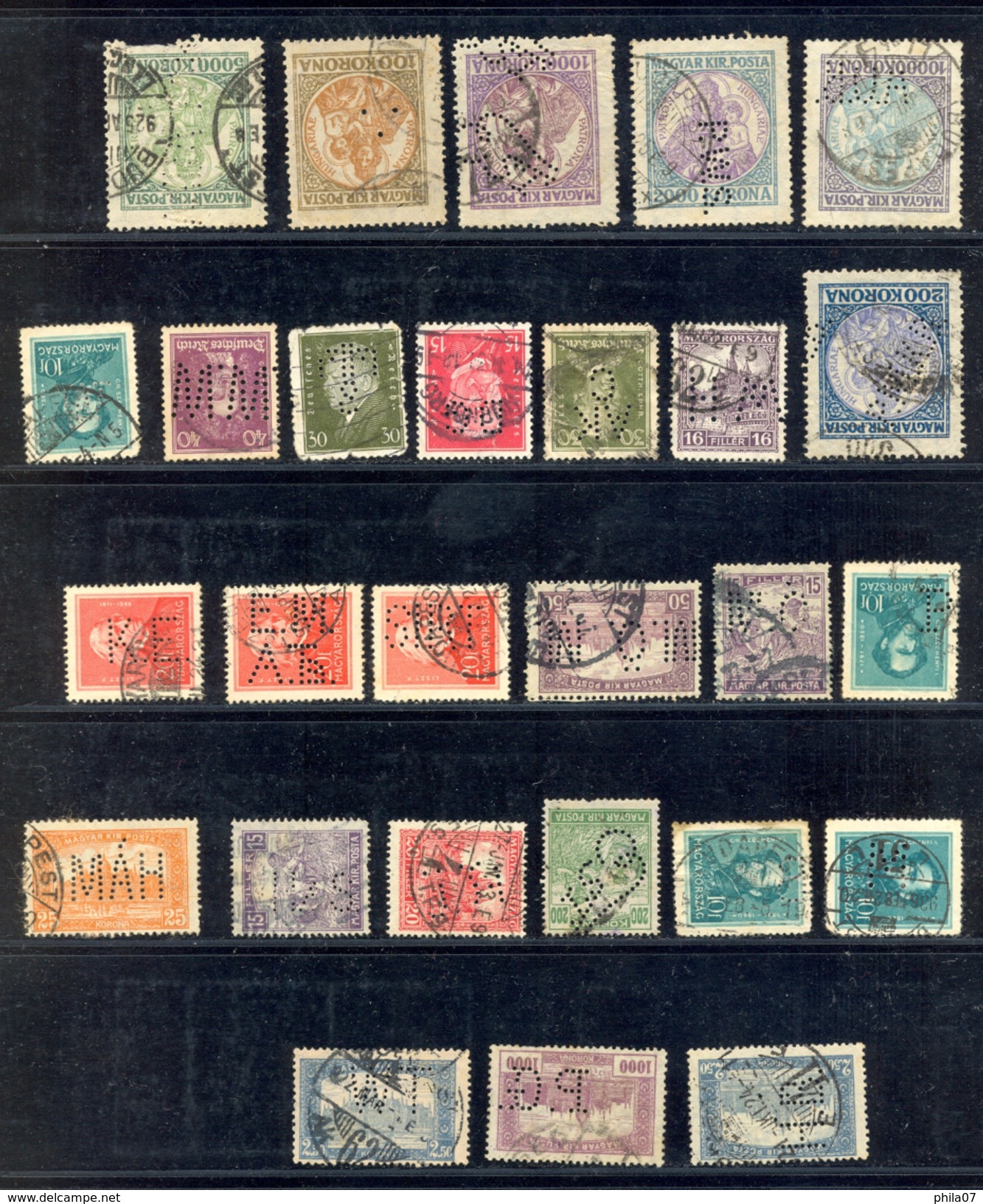 Hungary - Lot Of Various Perforation On Stamps, Various Quality / 2 Scans - Other & Unclassified