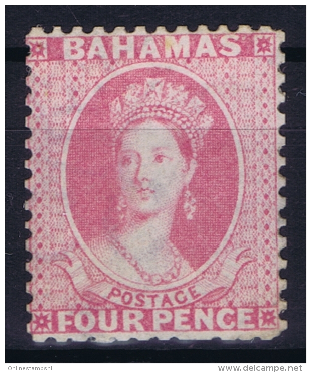 Bahamas: SG 26 Dull Rose Wmk CC  Perfo 12,5   Not Used (*) SG - 1859-1963 Colonia Británica