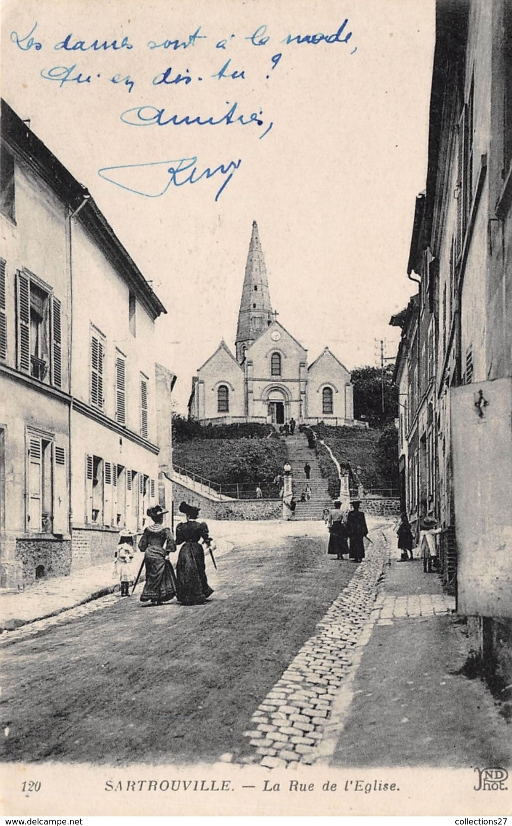 78-SARTROUVILLE- LA RUE DE L'EGLISE - Sartrouville