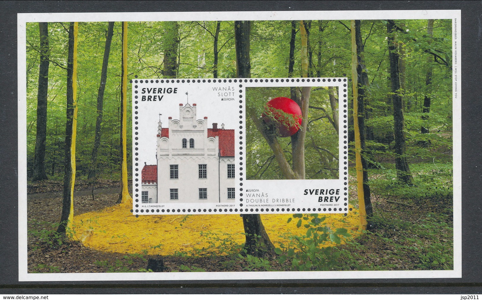 Sweden 2017. Facit # BL 46 (3173-3174). Wanås Castle - National Mail SS. MNH (**) - Nuovi