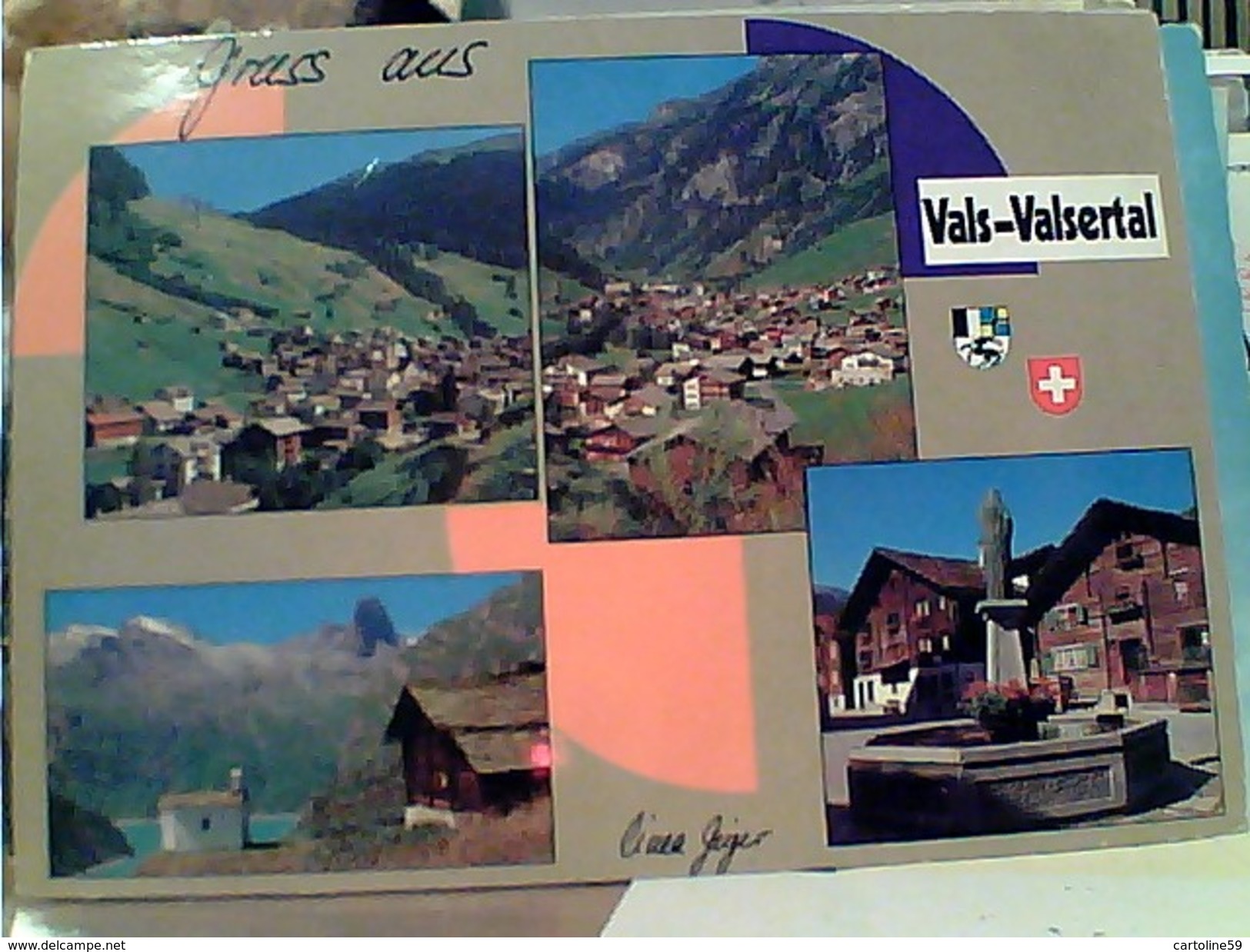 SUISSE SVIZZERA VALSERTAL VALS VUES VB1990 SELO STAMP TIMBRE EUROPA CEPT GC13996 - Vals