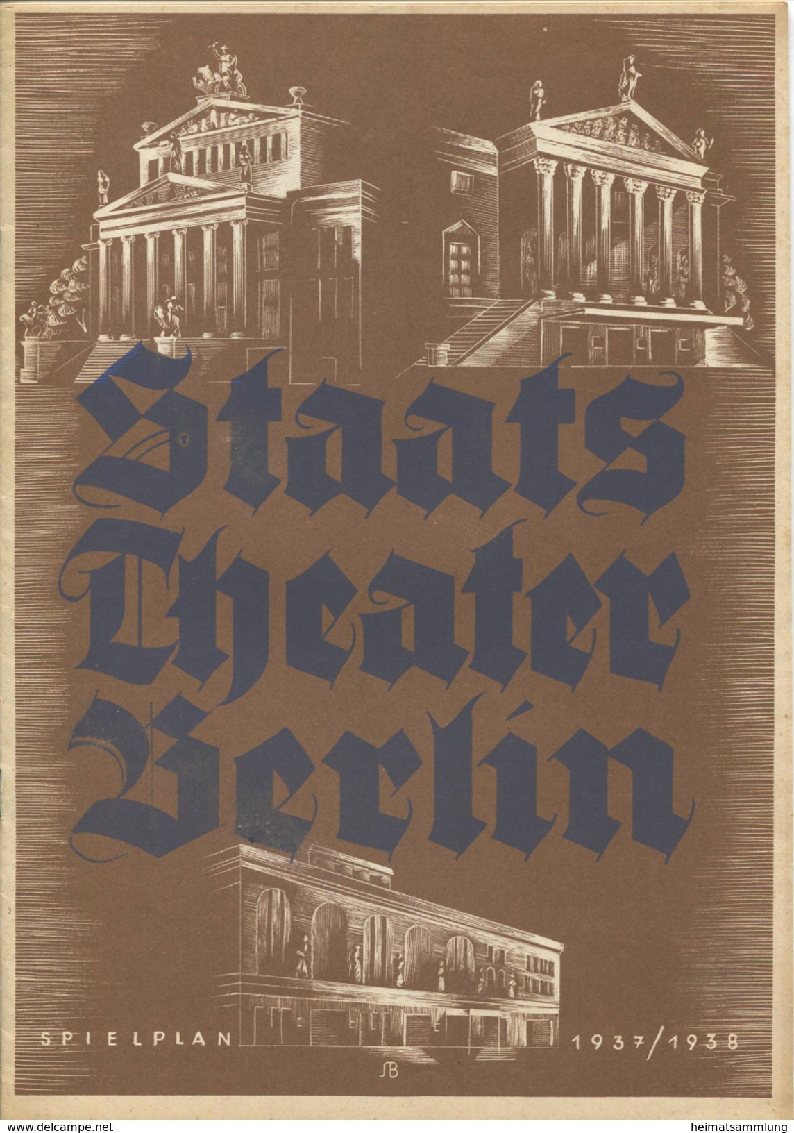 Staatstheater Berlin - Spielzeit 1937/38 - 14 Seiten Mit 13 Abbildungen - Théâtre & Scripts