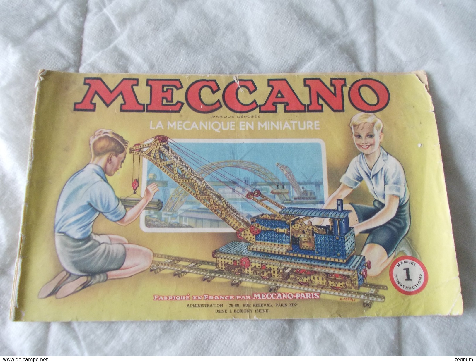 Meccano La Mécanique En Miniature Manuel D'instructions N° 1 - Meccano