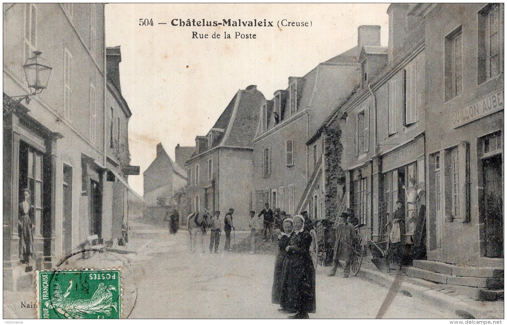 V9959 Cpa 23 Châtelus Malvaleix - Rue De La Poste - Chatelus Malvaleix