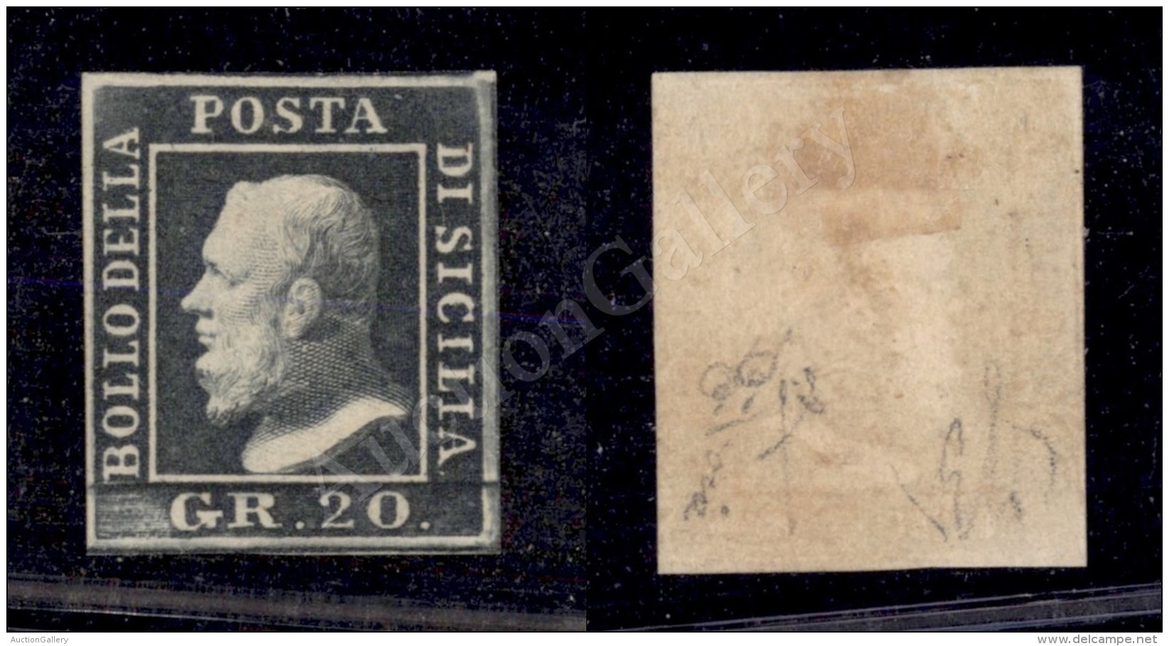 1859 - 20 Grana Grigio Ardesia (13) Nuovo Con Gomma Originale - Molto Bello - Fiecchi + Diena (1.650) - Autres & Non Classés