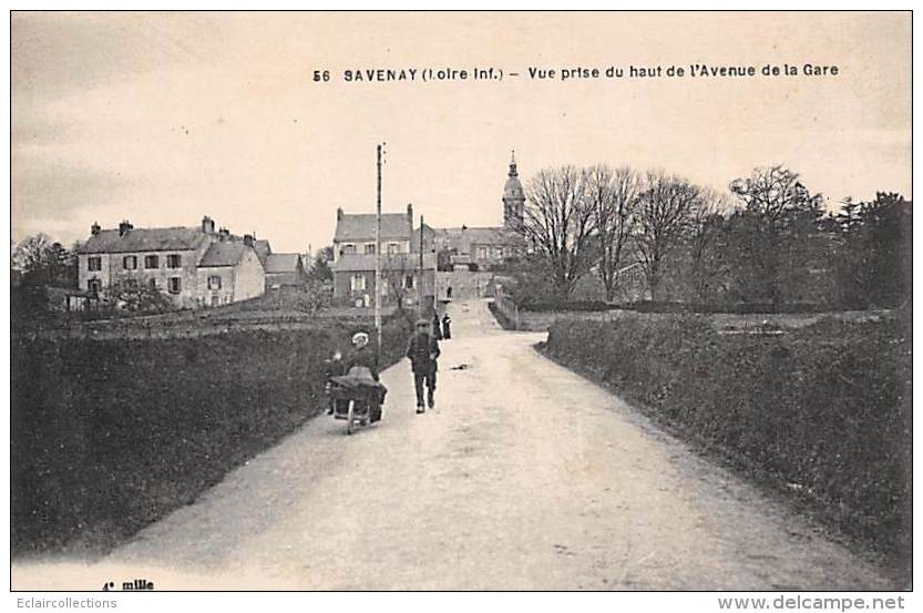 Savenay     44      Vue Prise Du Haut De L'avenue De La Gare   (voir Scan) - Savenay