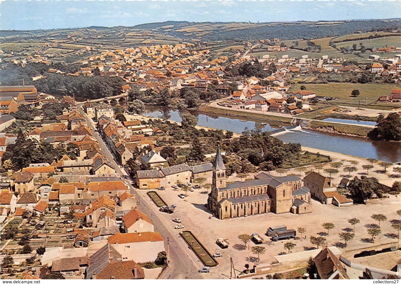 71-GUEUGNON- VUE GENERALE, L'EGLISE - Gueugnon