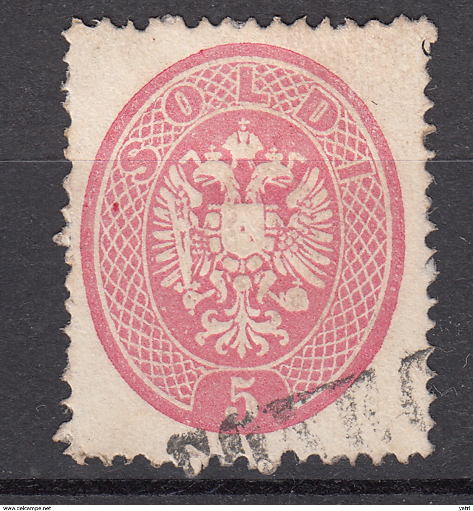 Lombardo Veneto (1863) - 5 Soldi Rosa Dent. 14 - Lombardo-Venetien