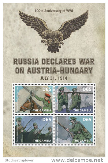 Gambia-2014-War-World War I-WWI 100 Anniversary - Gambie (1965-...)