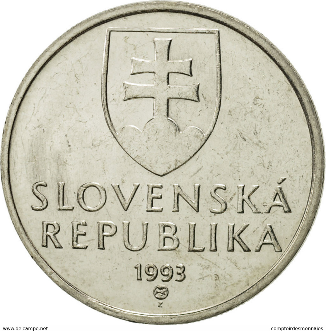 Monnaie, Slovaquie, 5 Koruna, 1993, FDC, Nickel Plated Steel, KM:14 - Slovaquie