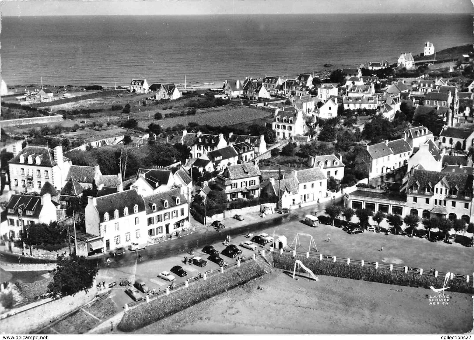 29-LOCQUIREC- VUE DU CIEL  SUR LE PORT ET VUE PANORAMIQUE DE PORS-AR-VILLIEC - Locquirec