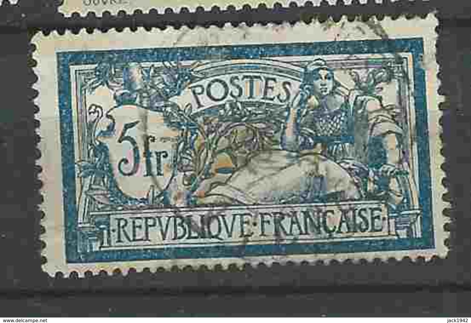 = - Yvert N° 123 - Type Merson 5f Bleu  Et Chamois - 1900-27 Merson