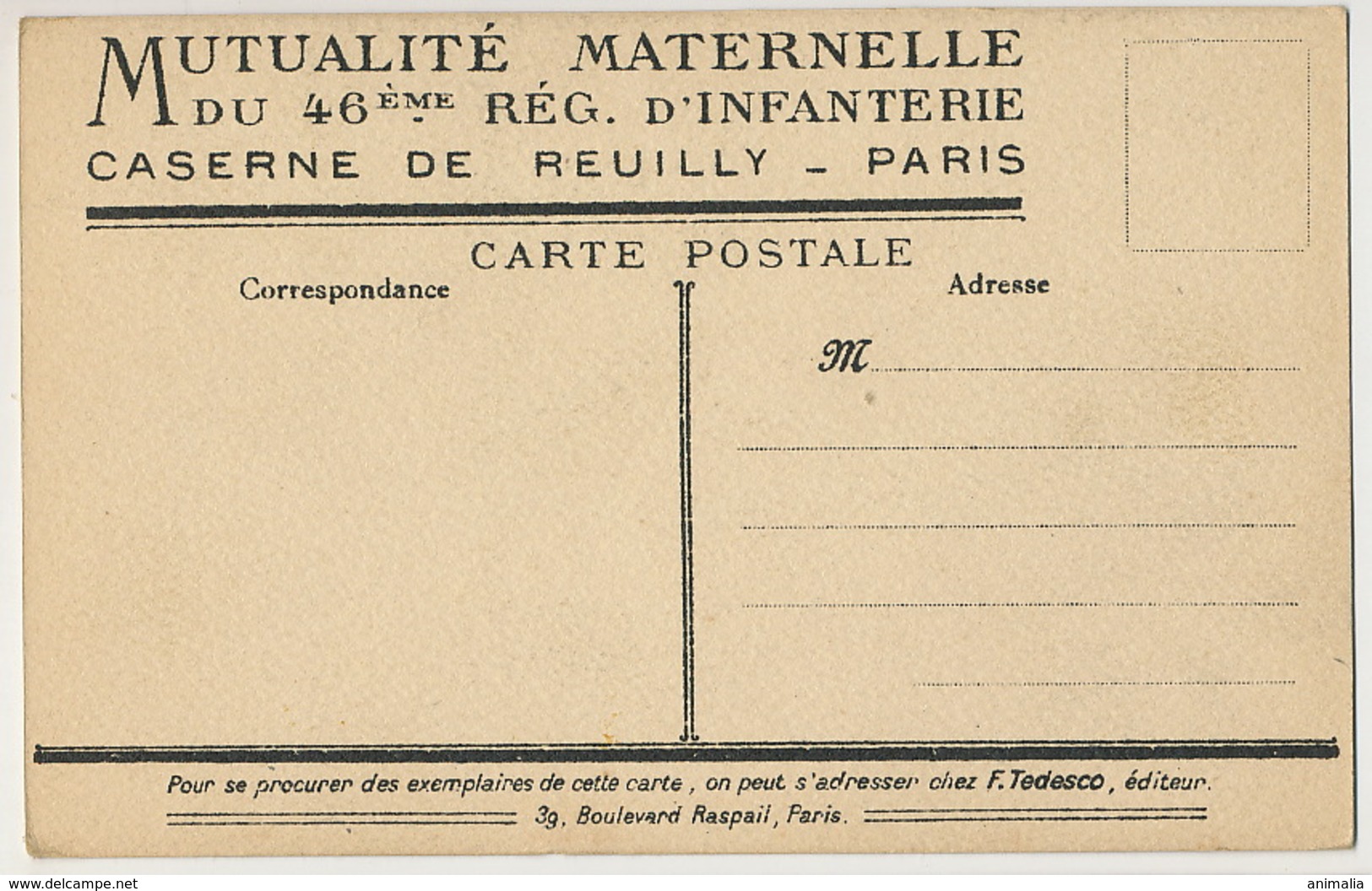 Geo Dorival Guerre 1914 Alsace Lorraine Un Soldat De La Tour D' Auvergne  Mutualité Maternelle 46 Eme RI Reuilly - Dorival