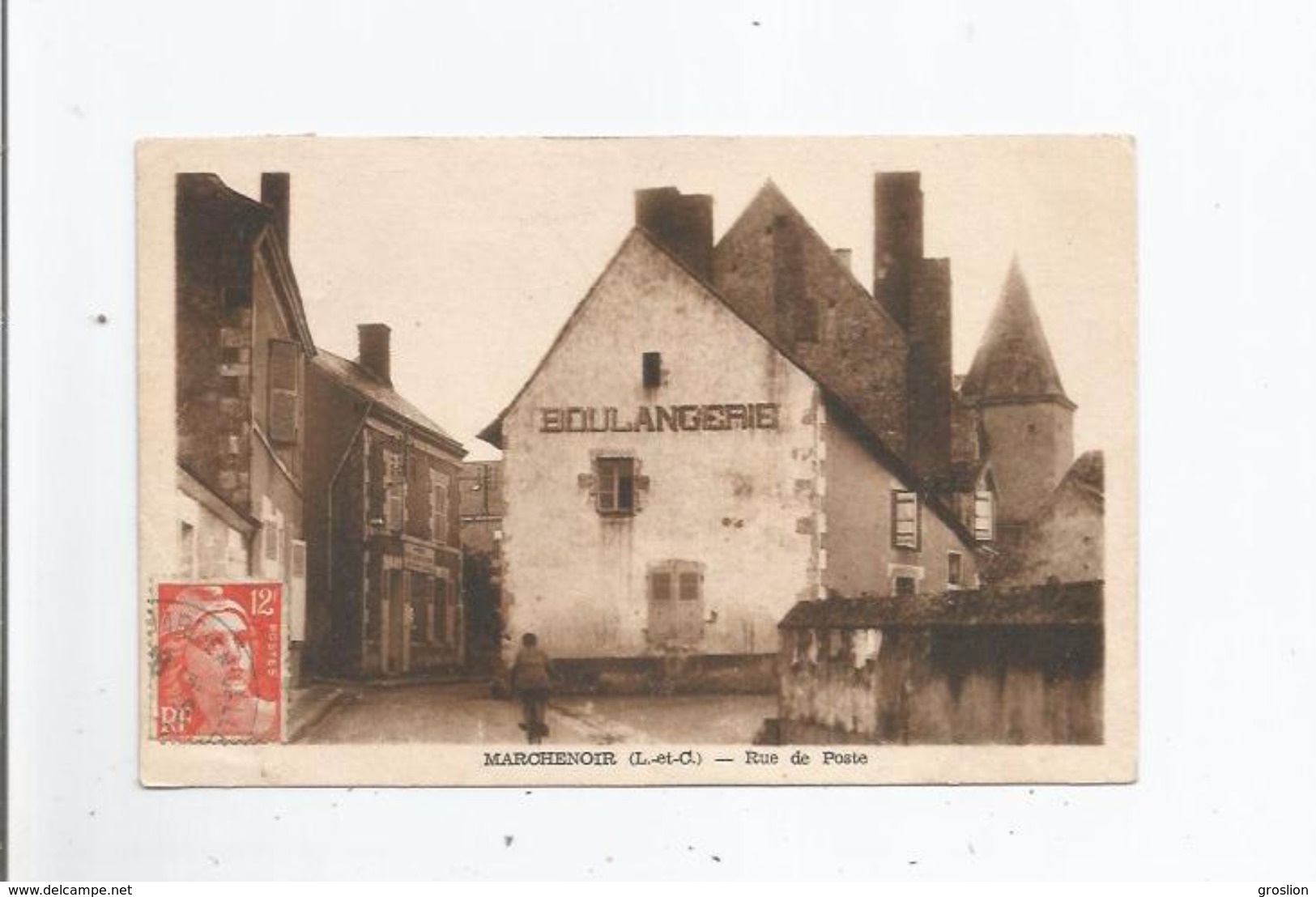 MARCHENOIR (L ET C) RUE DE POSTE (BOULANGERIE  ET CYCLISTE) - Marchenoir