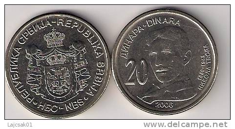 Serbia 20 Dinara 2006. UNC Nikola Tesla - Serbien