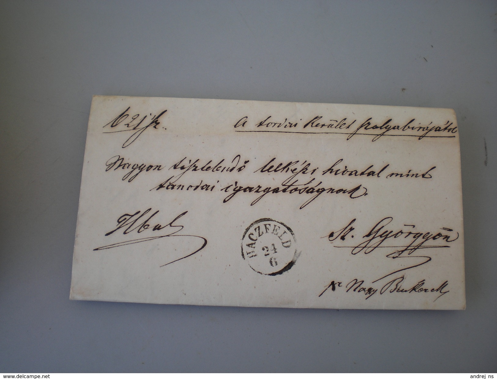 Haczfeld To Begaszentgyorgy  Gr Becskerek - ...-1858 Prephilately