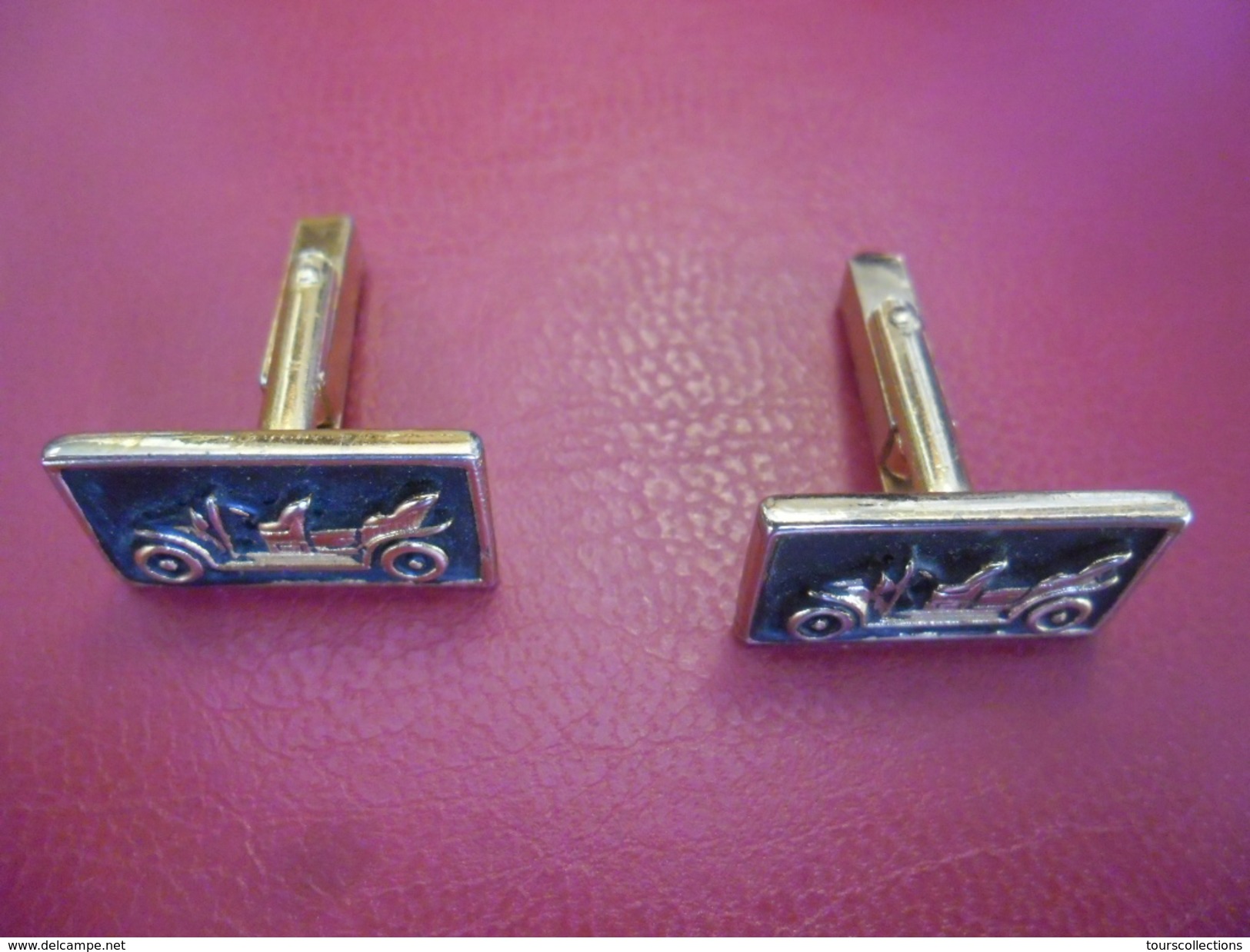 BOUTONS De MANCHETTE Auto Tacot - La Paire - Cuff Links & Studs