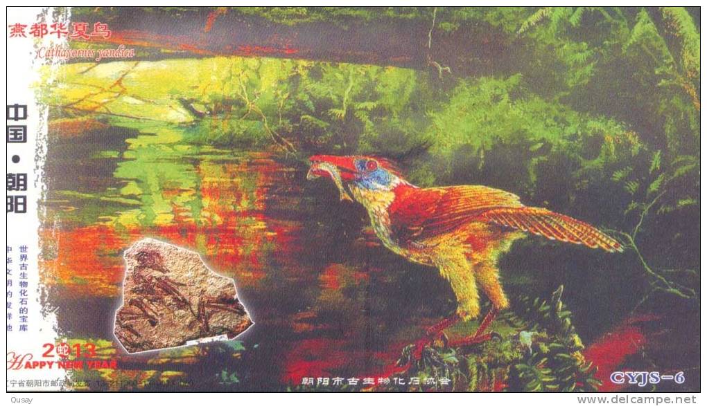 2013´  Fossils , Bird ,  Prepaid Card Postal Stationery - Fossiles