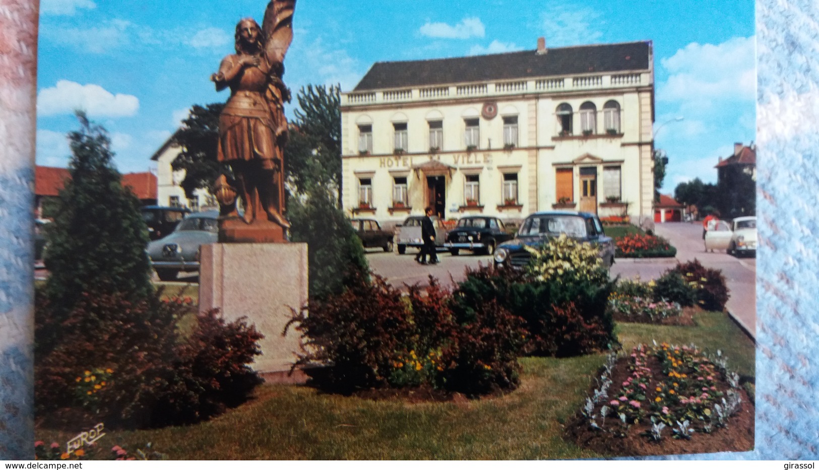 CPSM MERLEBACH MOSELLE L HOTEL DE VILLE AUTO VOITURE ED CIM 1987 - Freyming Merlebach